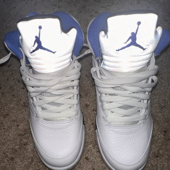 Air Jordan 5 Reto (GS) White/Royal/Black/Gray - Picture 5 of 9